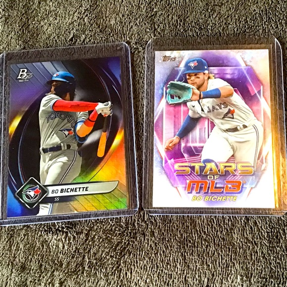Bo Bichette 2022 Topps Bowman Platinum & Topps Series 1 Blue Jays-Stars … - Picture 1 of 2